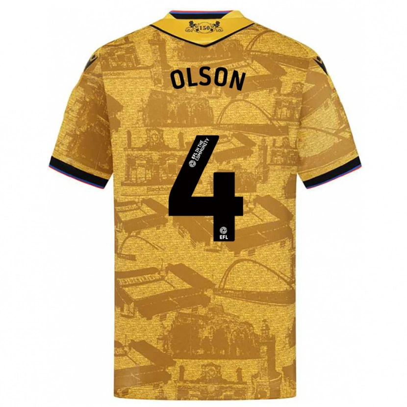 Danxen Kobiety Charlie Olson #4 Złoto-Czarny Wyjazdowa Koszulka 2025/26 Koszulki Klubowe