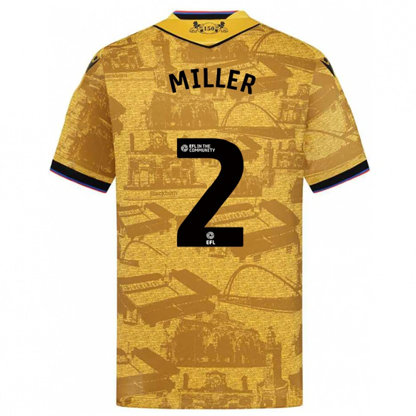 Danxen Kobiety Lewis Miller #2 Złoto-Czarny Wyjazdowa Koszulka 2025/26 Koszulki Klubowe
