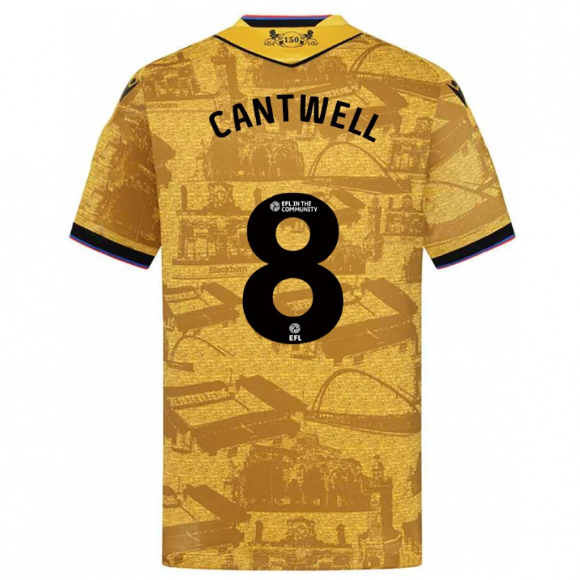 Danxen Kobiety Todd Cantwell #8 Złoto-Czarny Wyjazdowa Koszulka 2025/26 Koszulki Klubowe