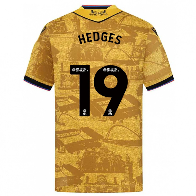 Danxen Kobiety Ryan Hedges #19 Złoto-Czarny Wyjazdowa Koszulka 2025/26 Koszulki Klubowe