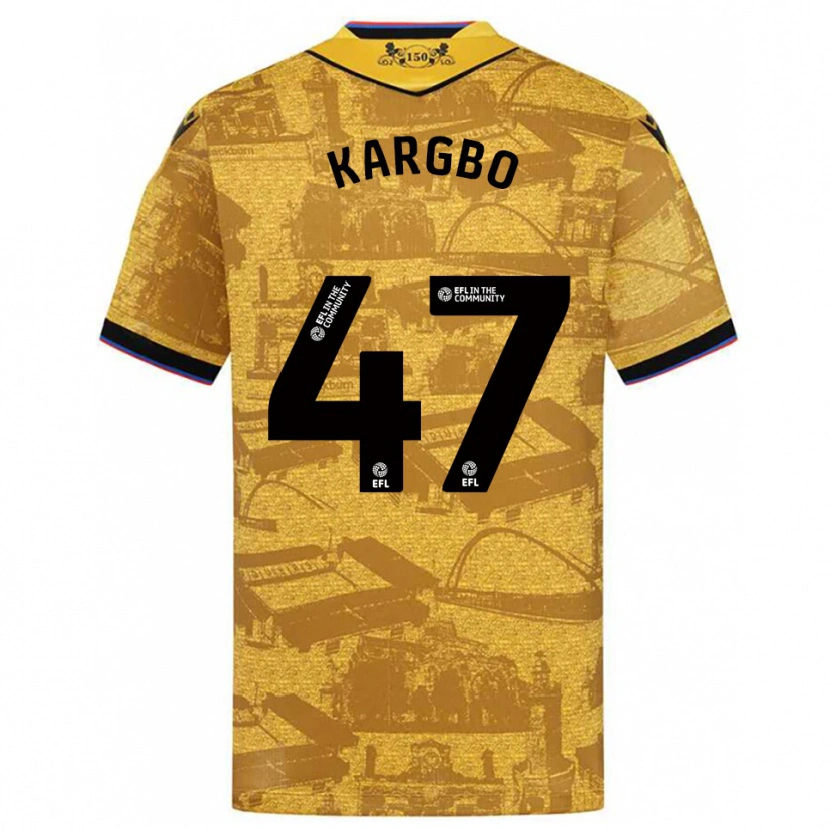 Danxen Kobiety Augustus Kargbo #47 Złoto-Czarny Wyjazdowa Koszulka 2025/26 Koszulki Klubowe