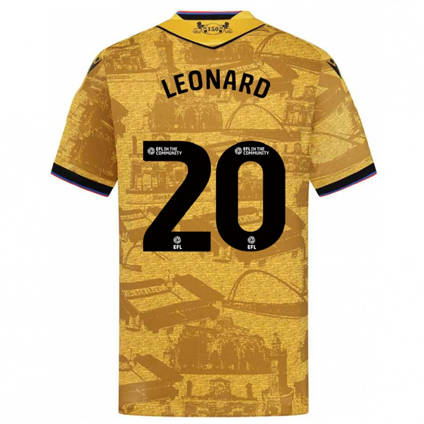 Danxen Kobiety Harry Leonard #20 Złoto-Czarny Wyjazdowa Koszulka 2025/26 Koszulki Klubowe