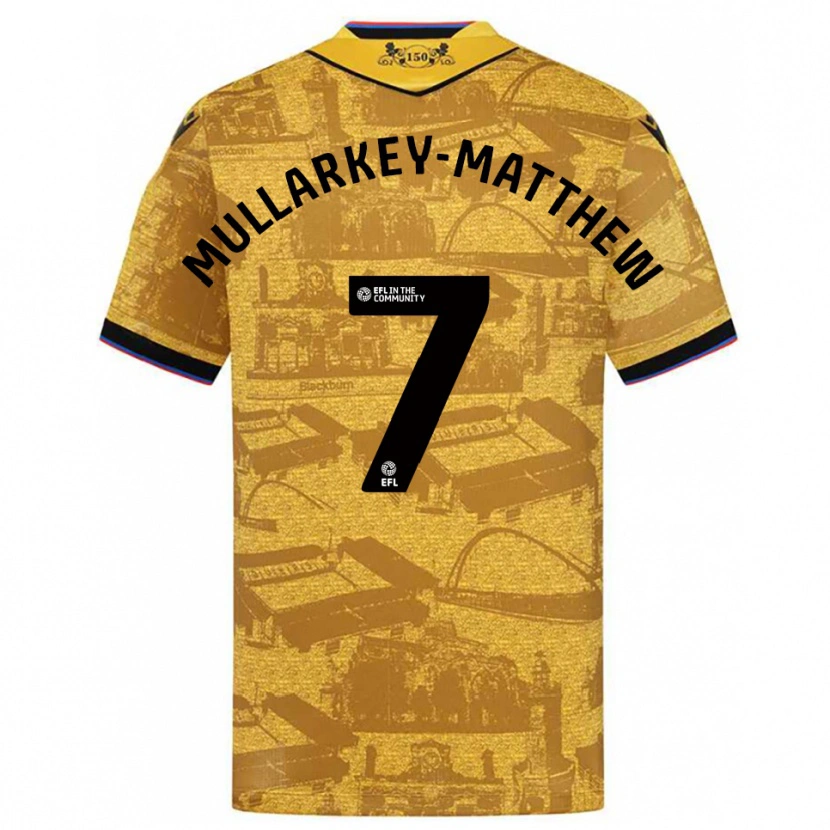 Danxen Kobiety Lorenze Mullarkey-Matthews #7 Złoto-Czarny Wyjazdowa Koszulka 2025/26 Koszulki Klubowe