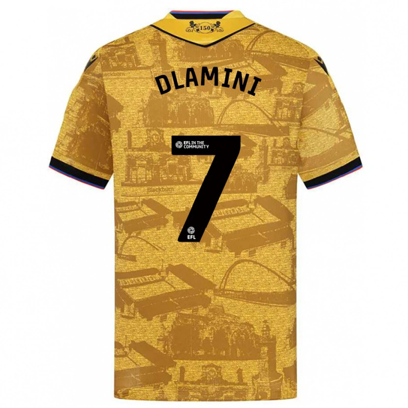 Danxen Kobiety Nathan Dlamini #7 Złoto-Czarny Wyjazdowa Koszulka 2025/26 Koszulki Klubowe