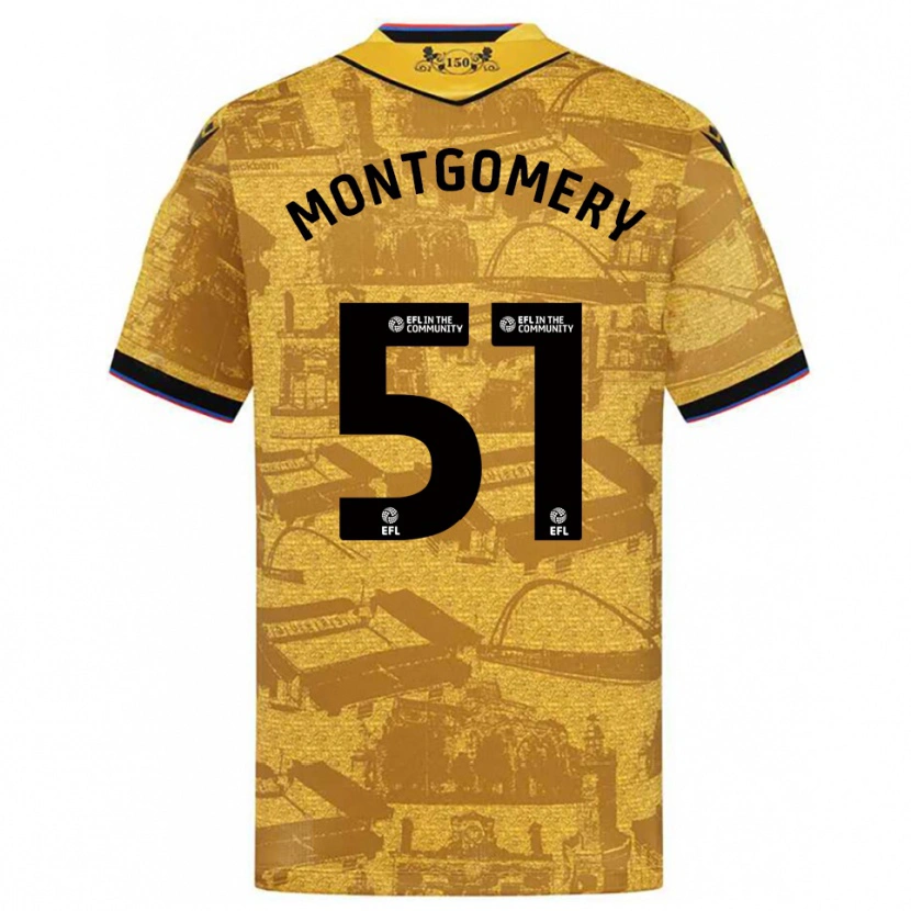 Danxen Kobiety Kristi Montgomery #51 Złoto-Czarny Wyjazdowa Koszulka 2025/26 Koszulki Klubowe