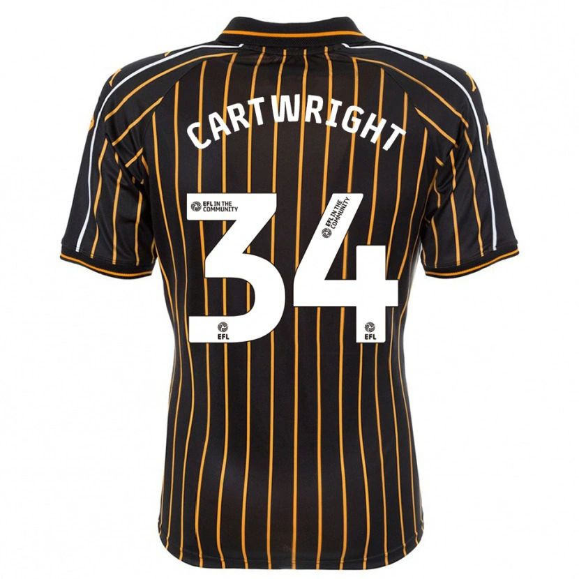 Danxen Kobiety Harvey Cartwright #34 Biało-Czarny Wyjazdowa Koszulka 2025/26 Koszulki Klubowe