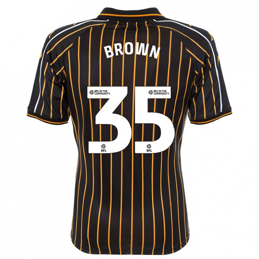 Danxen Kobiety Pharrell Brown #35 Biało-Czarny Wyjazdowa Koszulka 2025/26 Koszulki Klubowe