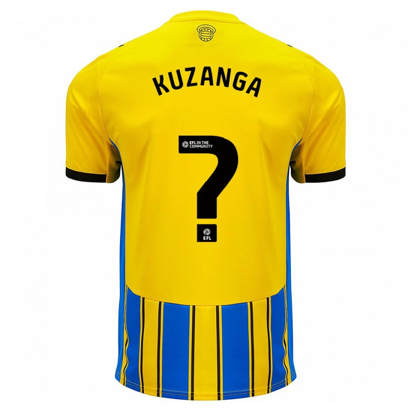 Danxen Kobiety Junior Kuzanga #0 Niebiesko-Żółty Wyjazdowa Koszulka 2025/26 Koszulki Klubowe