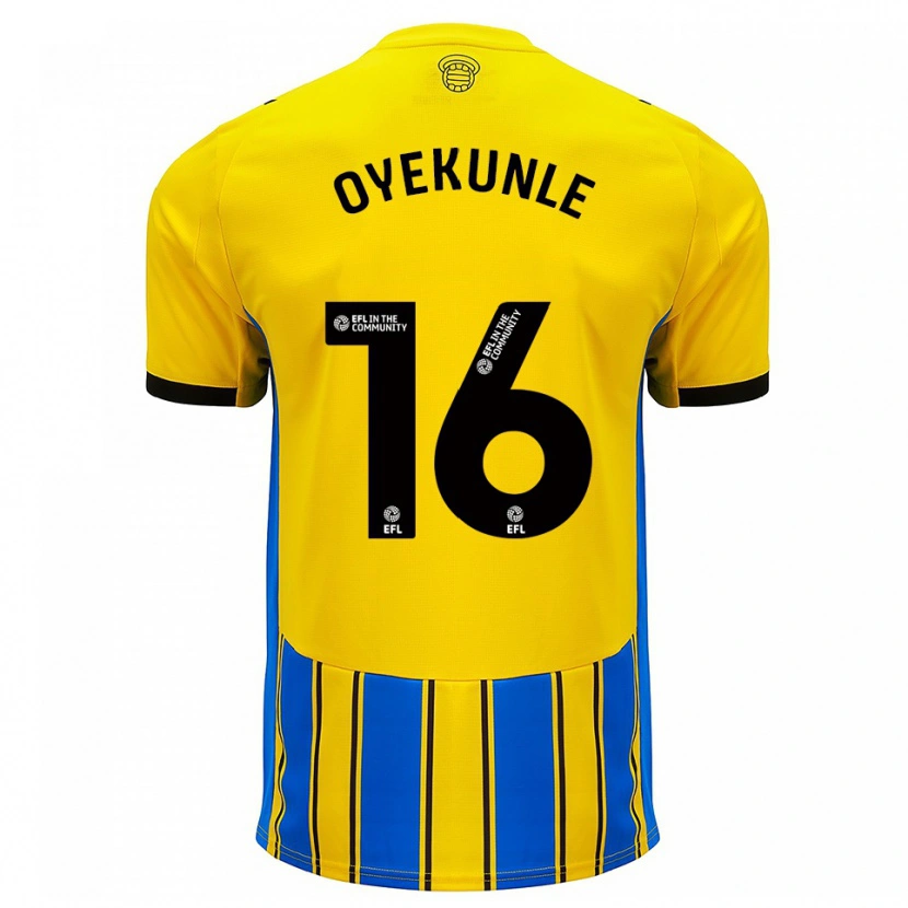 Danxen Kobiety Nicholas Oyekunle #16 Niebiesko-Żółty Wyjazdowa Koszulka 2025/26 Koszulki Klubowe