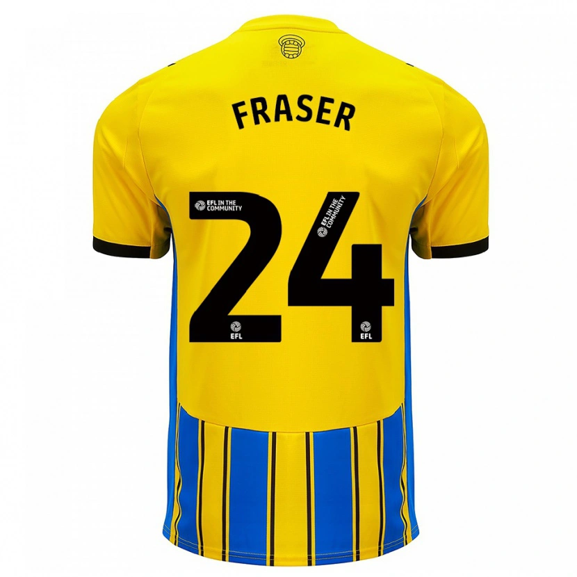 Danxen Kobiety Ryan Fraser #24 Niebiesko-Żółty Wyjazdowa Koszulka 2025/26 Koszulki Klubowe