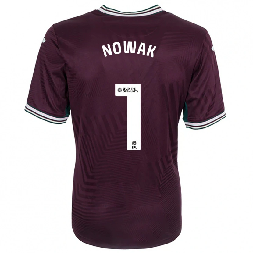 Danxen Kobiety Jakub Nowak #1 Rdzawy Czerwono-Biały Wyjazdowa Koszulka 2025/26 Koszulki Klubowe