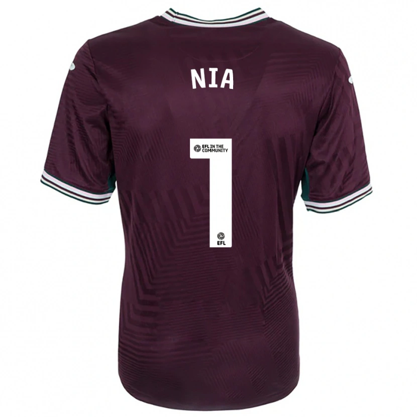 Danxen Kobiety Ffion Rees Nia #1 Rdzawy Czerwono-Biały Wyjazdowa Koszulka 2025/26 Koszulki Klubowe