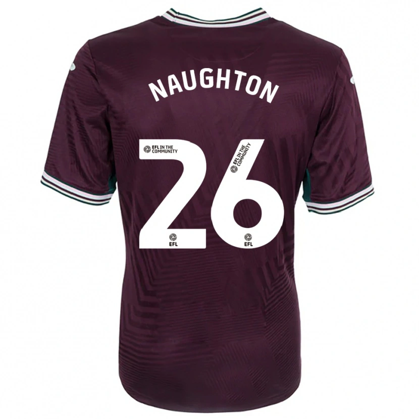 Danxen Kobiety Kyle Naughton #26 Rdzawy Czerwono-Biały Wyjazdowa Koszulka 2025/26 Koszulki Klubowe