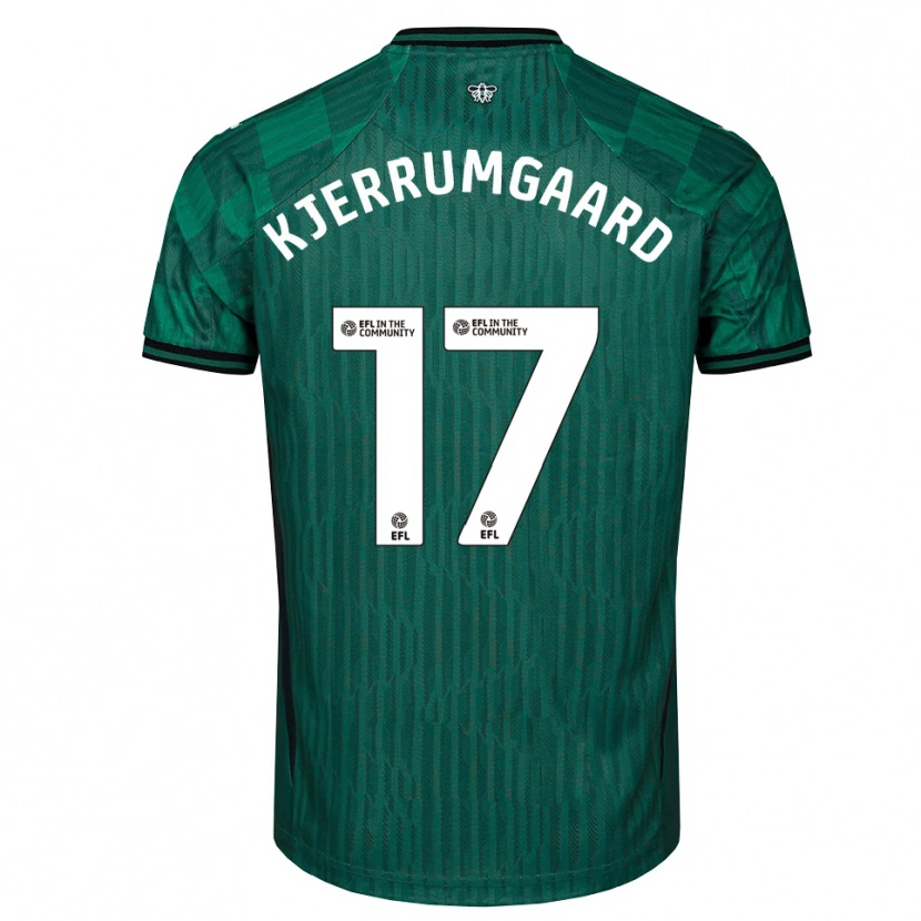 Danxen Kobiety Luca Kjerrumgaard #17 Zielono-Czarny Wyjazdowa Koszulka 2025/26 Koszulki Klubowe