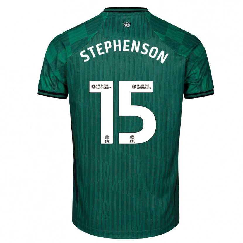 Danxen Kobiety Ollie Stephenson #15 Zielono-Czarny Wyjazdowa Koszulka 2025/26 Koszulki Klubowe