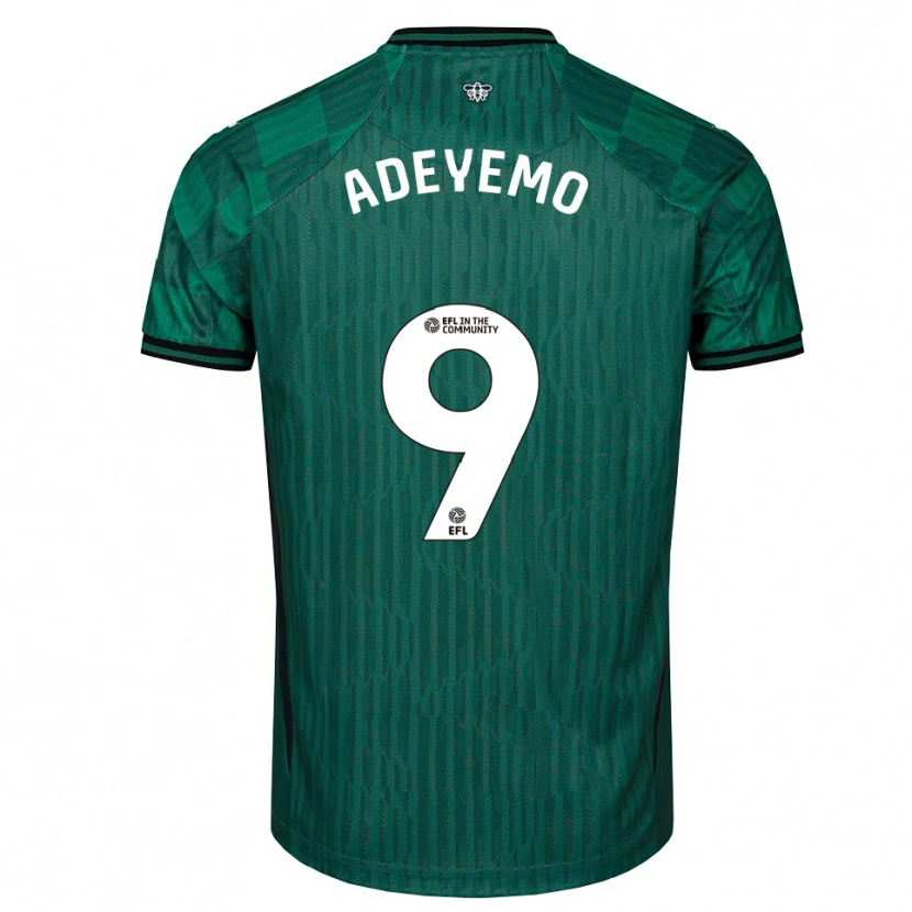 Danxen Kobiety Tobi Adeyemo #9 Zielono-Czarny Wyjazdowa Koszulka 2025/26 Koszulki Klubowe