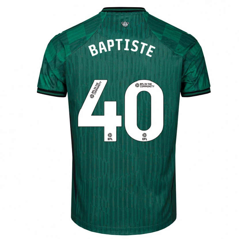 Danxen Kobiety Bianca Baptiste #40 Zielono-Czarny Wyjazdowa Koszulka 2025/26 Koszulki Klubowe