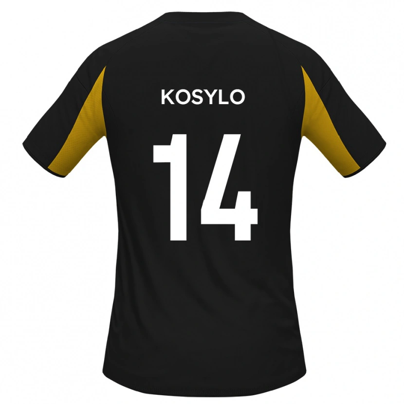 Danxen Kobiety Matty Kosylo #14 Czarno-Żółty Wyjazdowa Koszulka 2025/26 Koszulki Klubowe