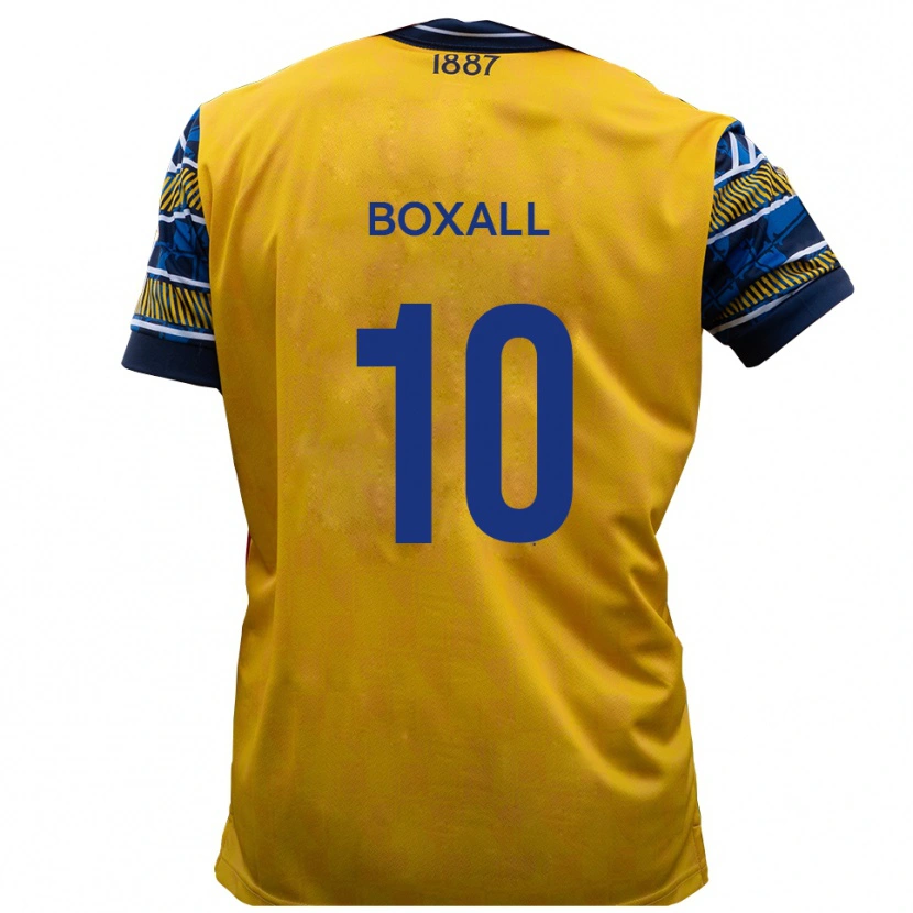 Danxen Kobiety Lucas Boxall #10 Żółto-Czarny Wyjazdowa Koszulka 2025/26 Koszulki Klubowe