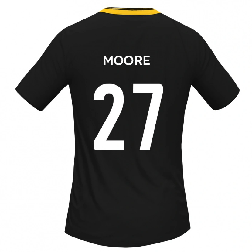 Danxen Kobiety Liam Moore #27 Czarno-Żółty Wyjazdowa Koszulka 2025/26 Koszulki Klubowe