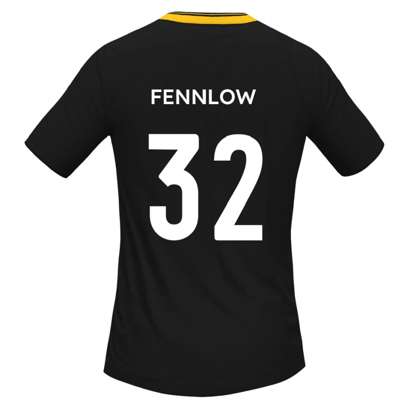 Danxen Kobiety James Fennlow #32 Czarno-Żółty Wyjazdowa Koszulka 2025/26 Koszulki Klubowe