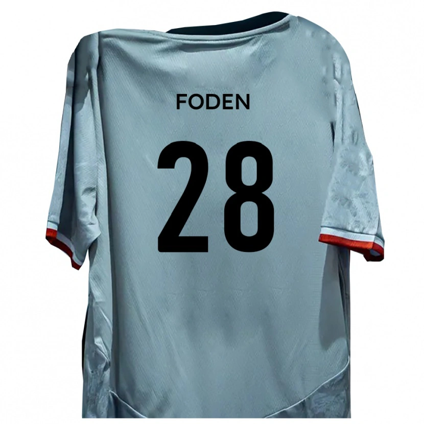 Danxen Kobiety Daniel Foden #28 Biało-Czarny Wyjazdowa Koszulka 2025/26 Koszulki Klubowe