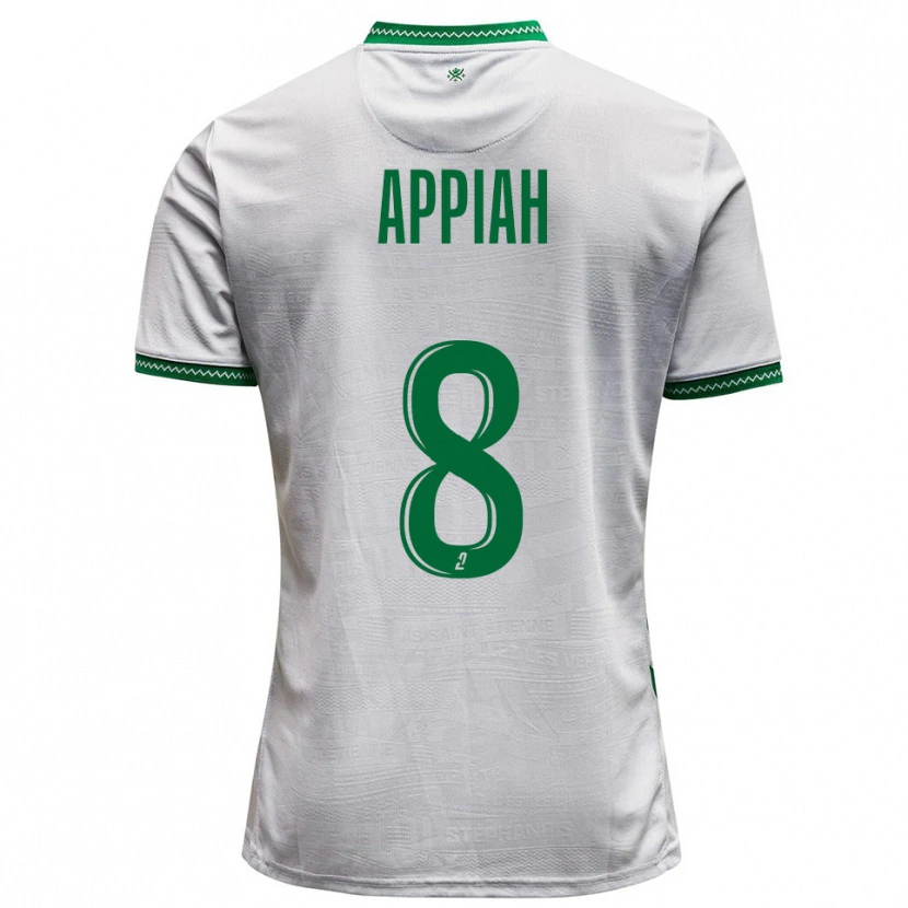 Danxen Kobiety Dennis Appiah #8 Biało-Zielony Wyjazdowa Koszulka 2025/26 Koszulki Klubowe