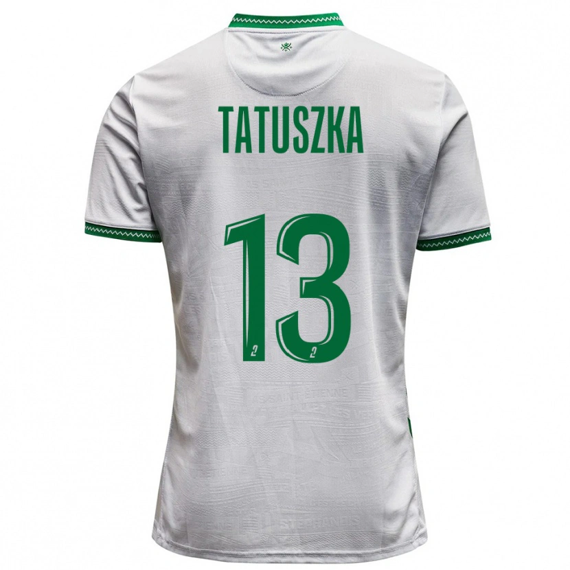 Danxen Kobiety Maxence Tatuszka #13 Biało-Zielony Wyjazdowa Koszulka 2025/26 Koszulki Klubowe
