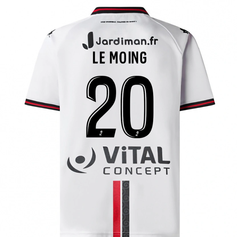 Danxen Kobiety Leonie Le Moing #20 Biało-Czerwony Wyjazdowa Koszulka 2025/26 Koszulki Klubowe