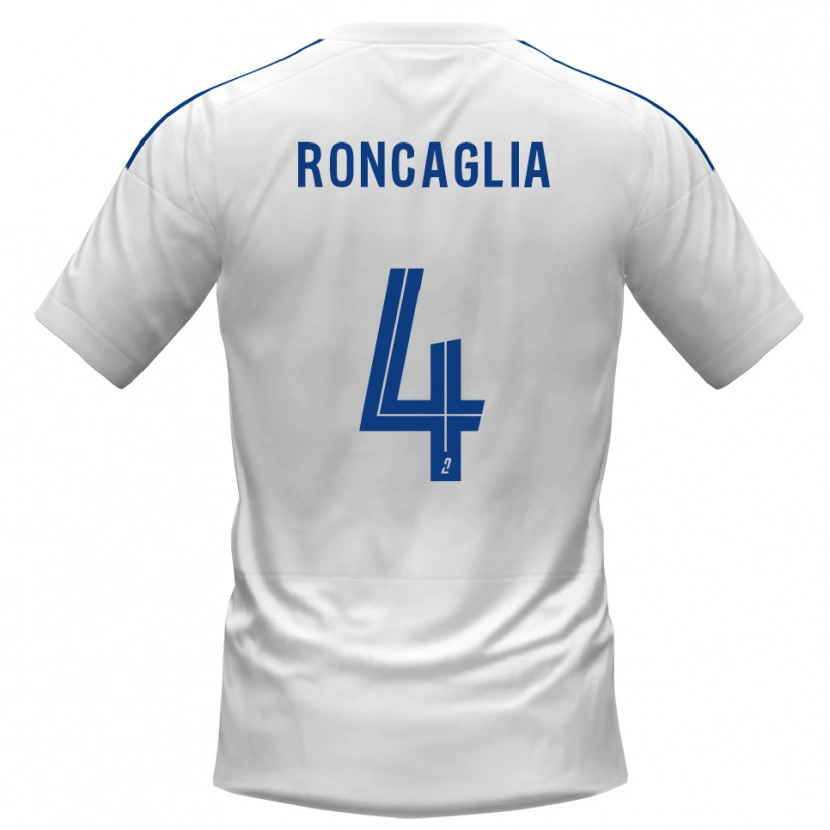 Danxen Kobiety Anthony Roncaglia #4 Biało-Niebieski Wyjazdowa Koszulka 2025/26 Koszulki Klubowe