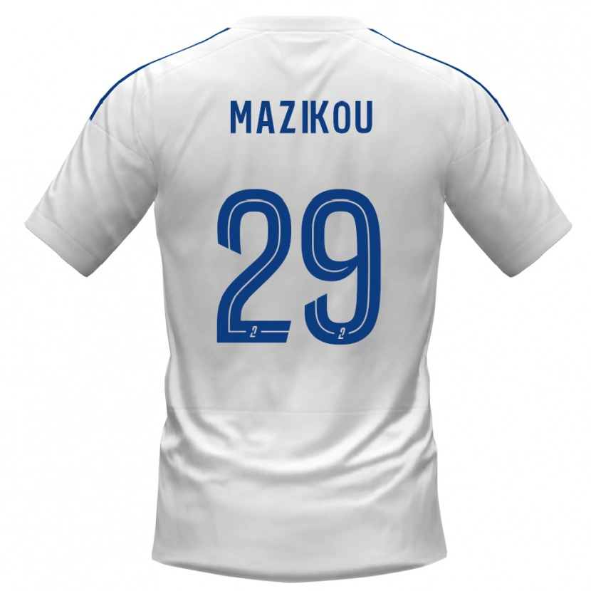 Danxen Kobiety Steevy Mazikou #29 Biało-Niebieski Wyjazdowa Koszulka 2025/26 Koszulki Klubowe