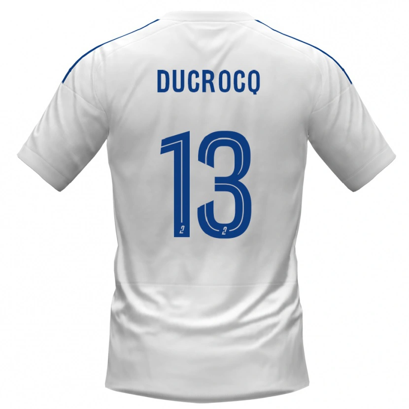 Danxen Kobiety Tom Ducrocq #13 Biało-Niebieski Wyjazdowa Koszulka 2025/26 Koszulki Klubowe
