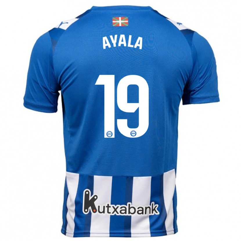Danxen Dzieci Axel Ayala #19 Niebiesko-Biały Domowa Koszulka 2025/26 Koszulki Klubowe