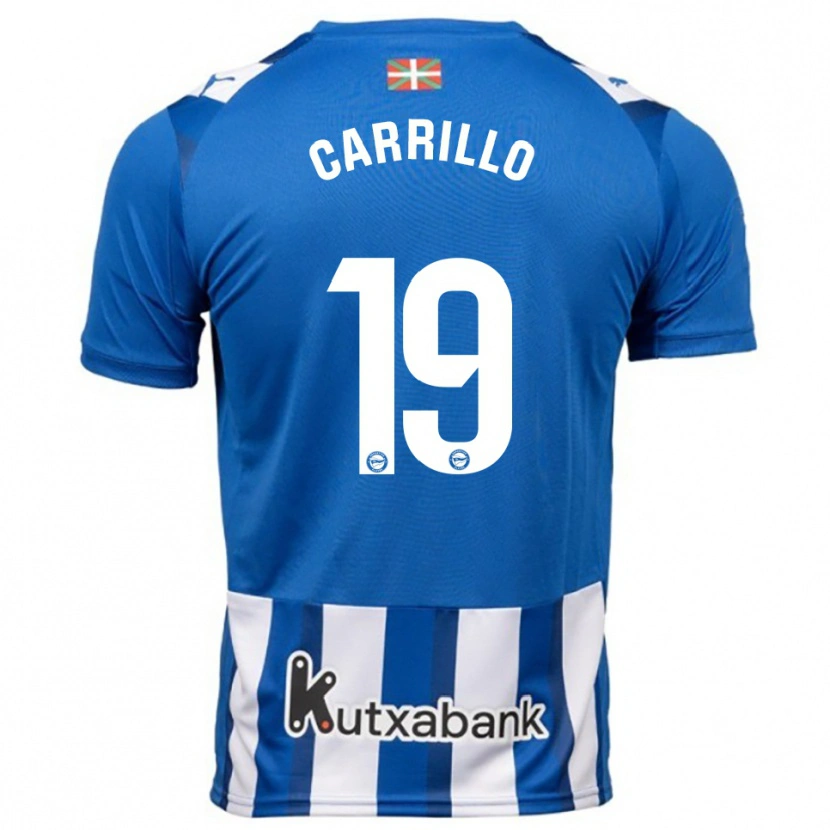 Danxen Dzieci Sara Carrillo #19 Niebiesko-Biały Domowa Koszulka 2025/26 Koszulki Klubowe