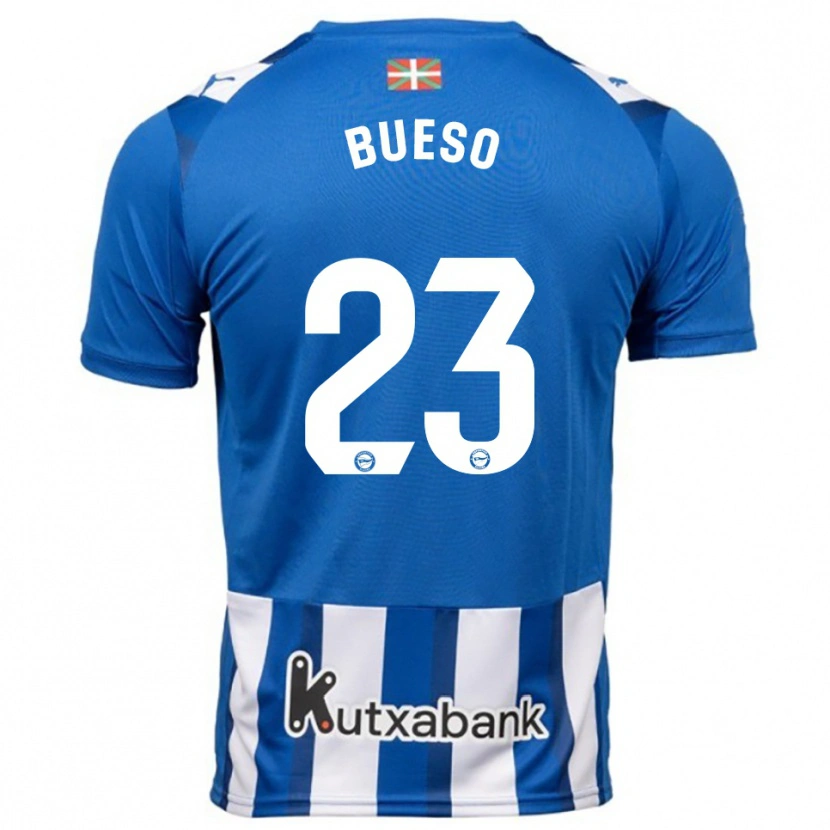 Danxen Dzieci Alejandro Bueso #23 Niebiesko-Biały Domowa Koszulka 2025/26 Koszulki Klubowe