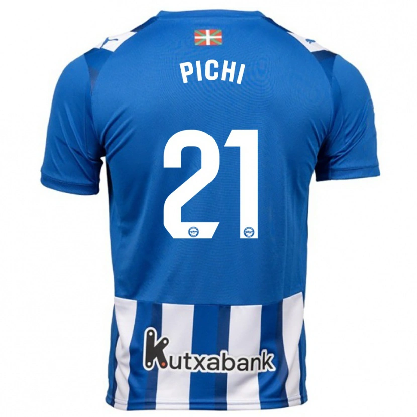 Danxen Dzieci Maria Garcia Pichi #21 Niebiesko-Biały Domowa Koszulka 2025/26 Koszulki Klubowe