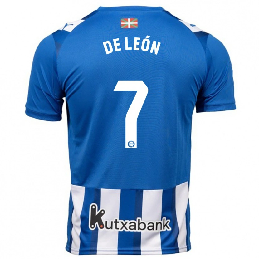 Danxen Dzieci José De León #7 Niebiesko-Biały Domowa Koszulka 2025/26 Koszulki Klubowe