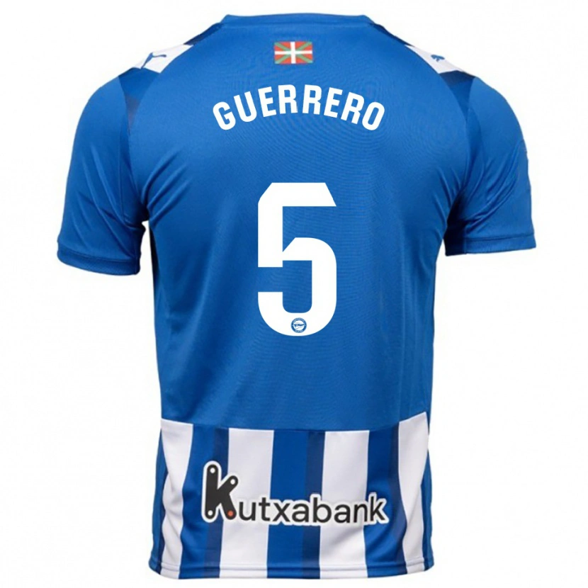 Danxen Dzieci Ángel Guerrero #5 Niebiesko-Biały Domowa Koszulka 2025/26 Koszulki Klubowe