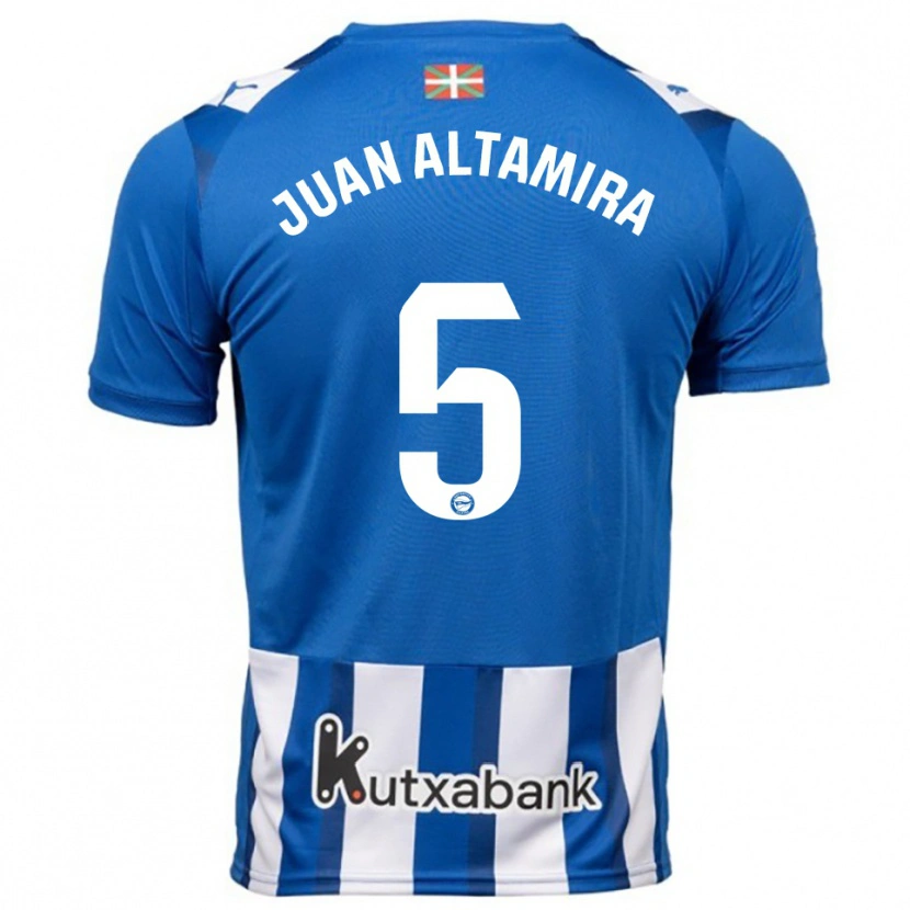 Danxen Dzieci Ines Juan Altamira #5 Niebiesko-Biały Domowa Koszulka 2025/26 Koszulki Klubowe