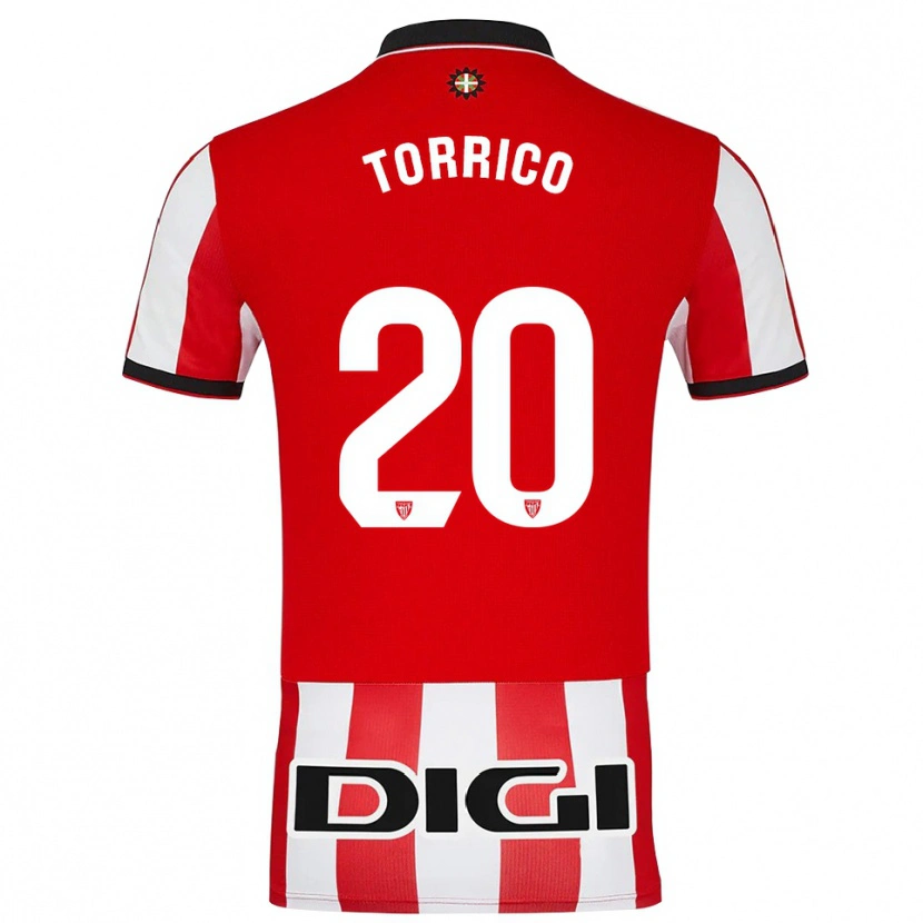 Danxen Dzieci Aitor Torrico #20 Czerwono-Biały Domowa Koszulka 2025/26 Koszulki Klubowe
