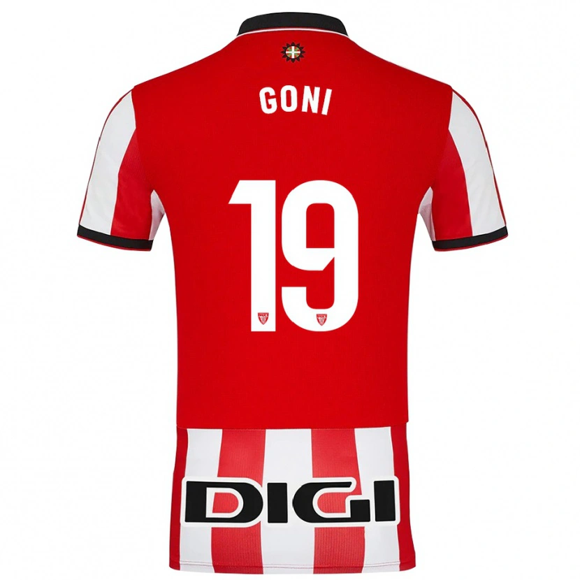 Danxen Dzieci Marcos Goñi #19 Czerwono-Biały Domowa Koszulka 2025/26 Koszulki Klubowe