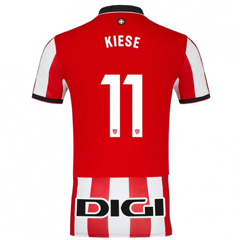 Danxen Dzieci Manasse Kiese #11 Czerwono-Biały Domowa Koszulka 2025/26 Koszulki Klubowe