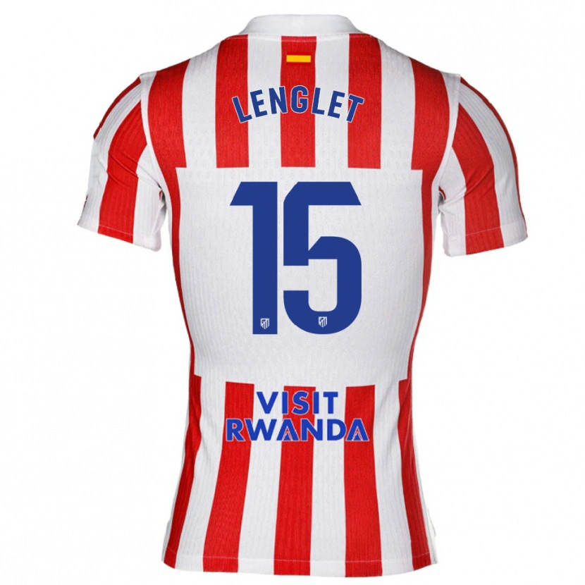 Danxen Dzieci Clément Lenglet #15 Czerwono-Biały Domowa Koszulka 2025/26 Koszulki Klubowe