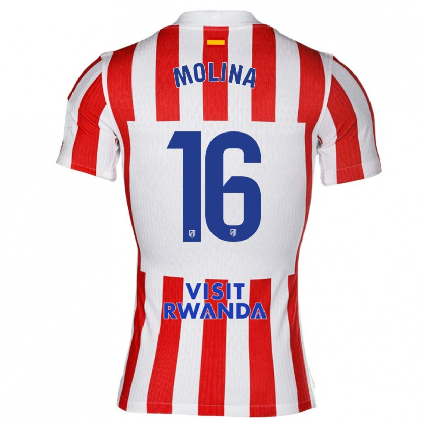 Danxen Dzieci Nahuel Molina #16 Czerwono-Biały Domowa Koszulka 2025/26 Koszulki Klubowe