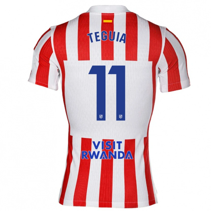 Danxen Dzieci Cedric Teguia #11 Czerwono-Biały Domowa Koszulka 2025/26 Koszulki Klubowe