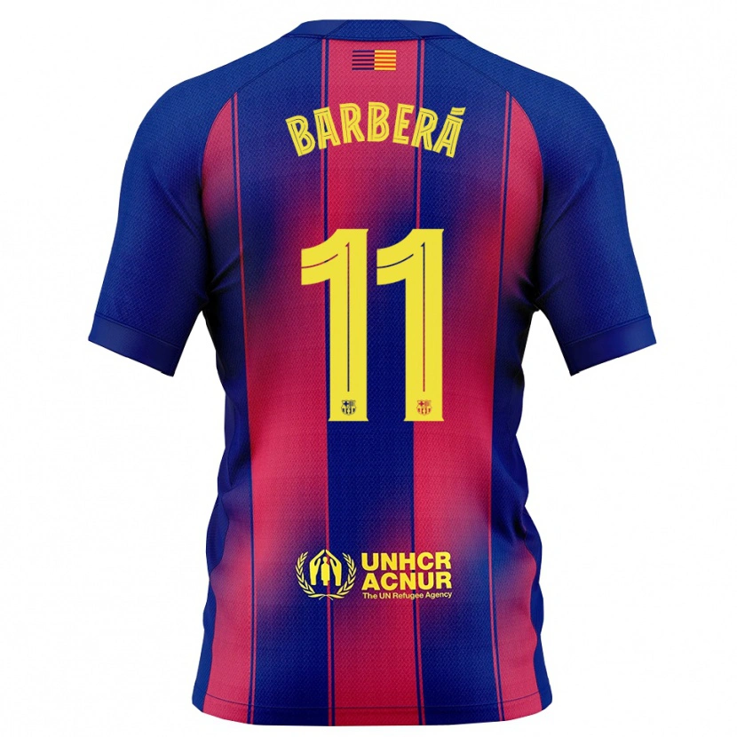 Danxen Dzieci Víctor Barberá #11 Niebiesko-Czerwony Domowa Koszulka 2025/26 Koszulki Klubowe