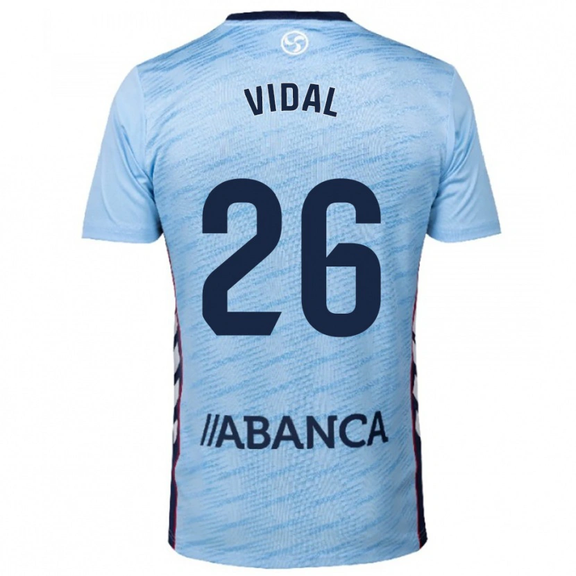 Danxen Dzieci Marc Vidal #26 Błękitno-Czerwony Domowa Koszulka 2025/26 Koszulki Klubowe