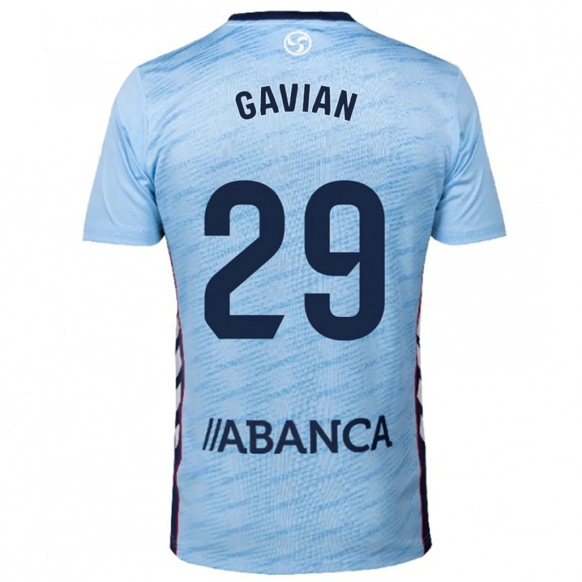 Danxen Dzieci Pablo Gavián #29 Błękitno-Czerwony Domowa Koszulka 2025/26 Koszulki Klubowe