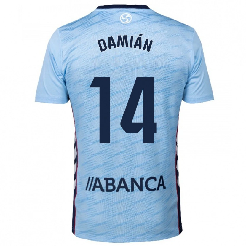 Danxen Dzieci Damián Rodríguez #14 Błękitno-Czerwony Domowa Koszulka 2025/26 Koszulki Klubowe