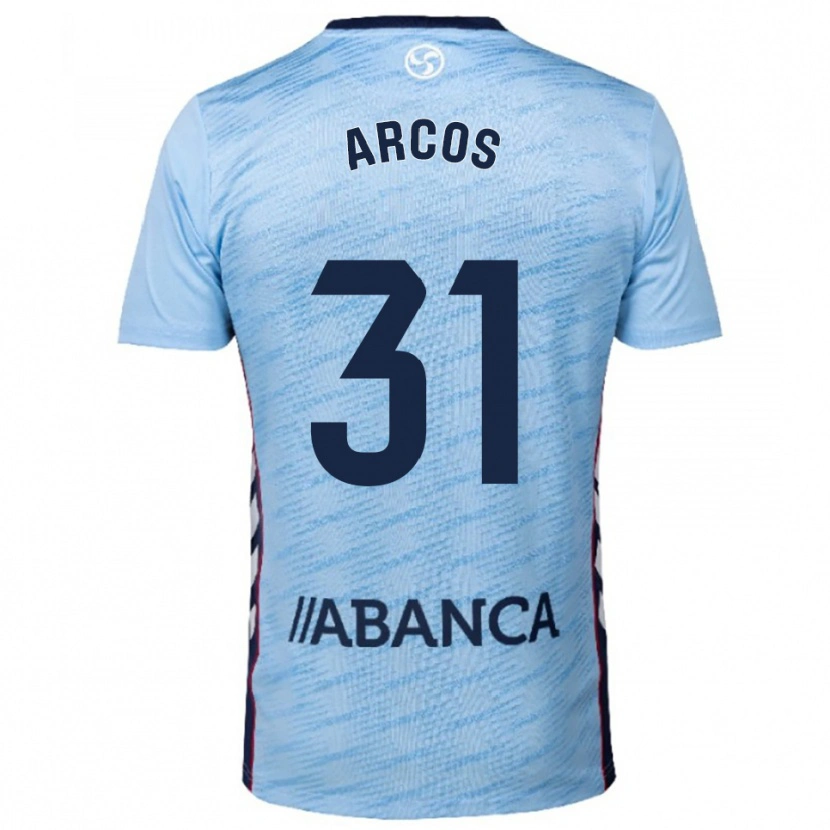 Danxen Dzieci Ángel Arcos #31 Błękitno-Czerwony Domowa Koszulka 2025/26 Koszulki Klubowe